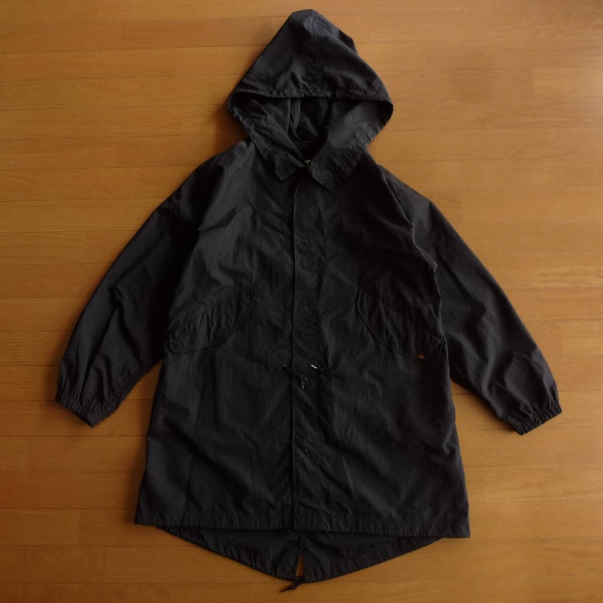 良品 ALPHA INDUSTRIES ナイロン モッズコート 黒 即決あり!拍卖
