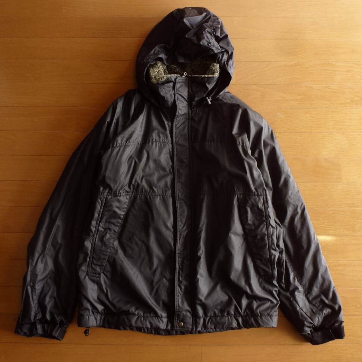 GOMME HOMME ゴムオム フーディー ナイロン ジャケット 黒 裏地ボア ジップアップ 即決あり!拍卖