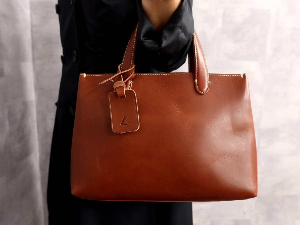 ●超美品●土屋鞄製造所●ディアリオ ハンディ トート●カーフ レザー 本革●ハンド バッグ●ブラウン●B5 収納●書類 かばん●Js62549拍卖