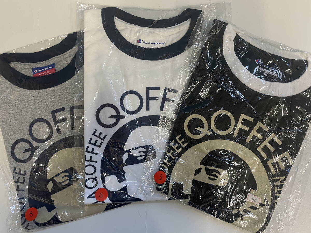 11-B76/5-120 【新品未使用未開封】QOFFEE×YABANINJA コラボTシャツ RIEHATA Champion ユニセックス Sサイズ 3色(WH/GY/BK)65枚セット拍卖