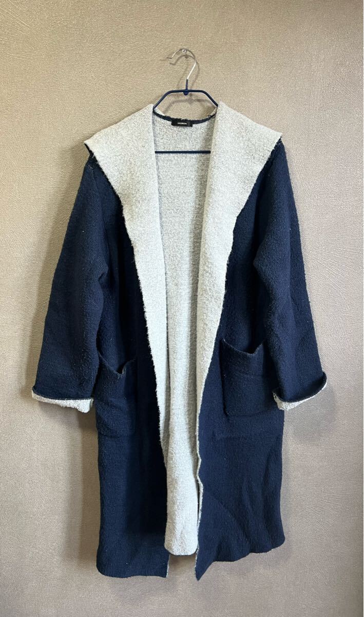 murua ムルーア ネイビー フード付きカーディガン コーディガン 暖かい拍卖