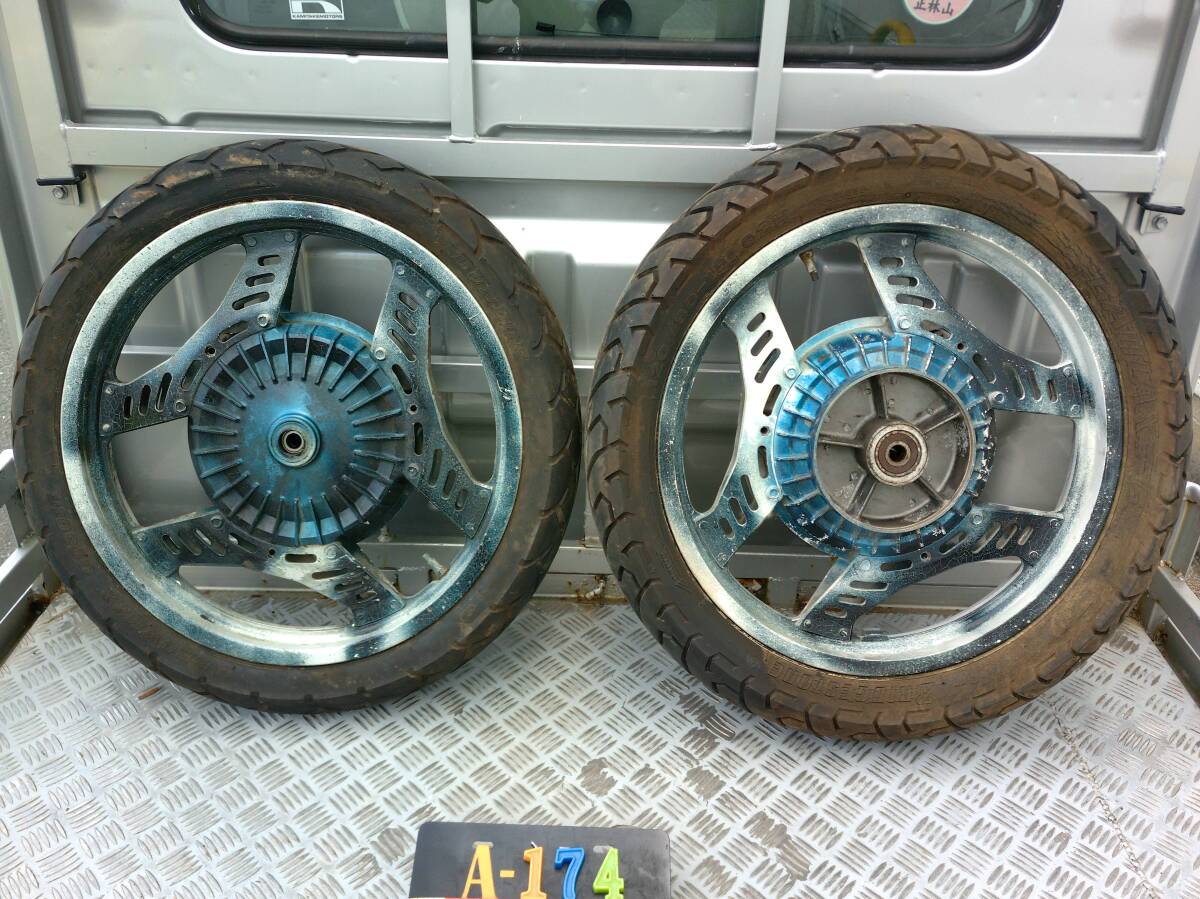 当時物のCBX400Fのホイールの前後セット色塗り cbx400f拍卖