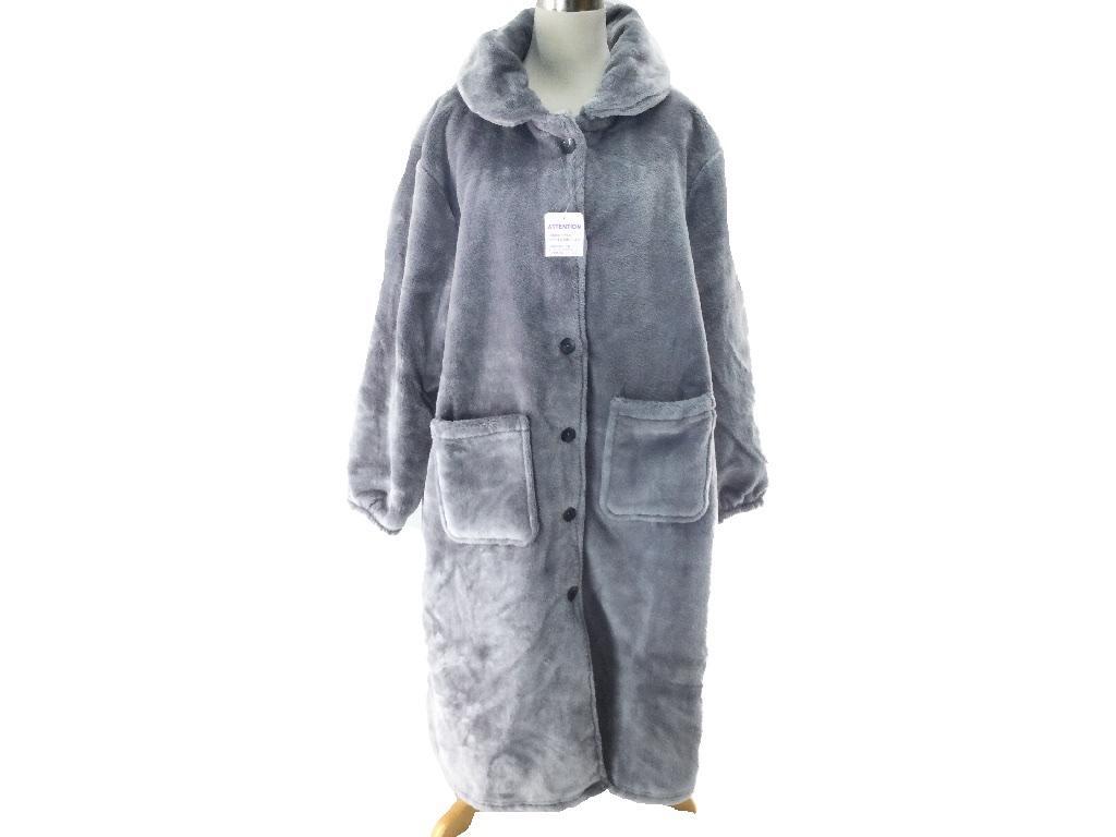 着る毛布 毛布屋さんが作った あったかルームワンピース Sサイズ グレー 冬拍卖