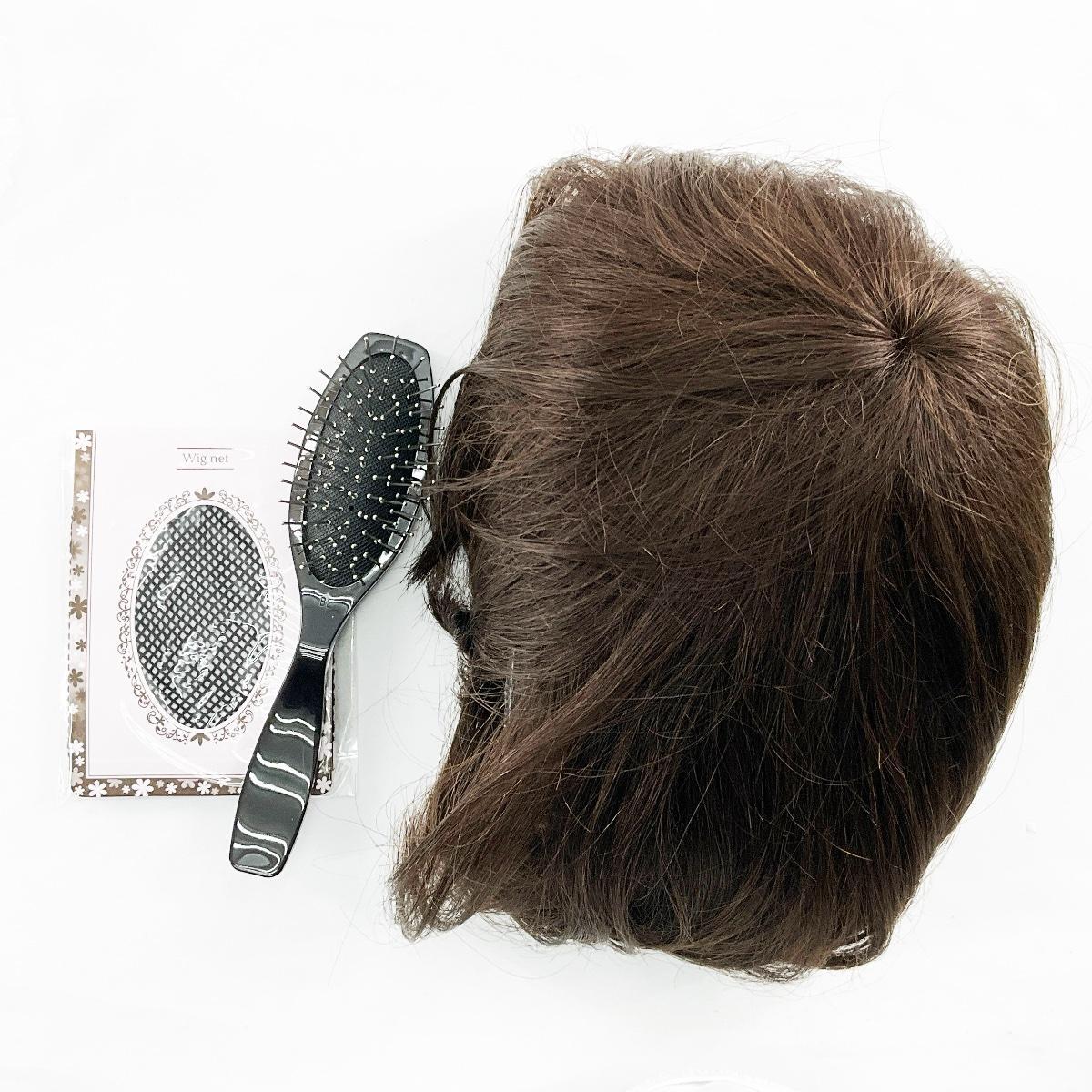 訳あり 人毛100%ボブウィッグ ふんわりカールでやわらかなボブ調 栗毛拍卖