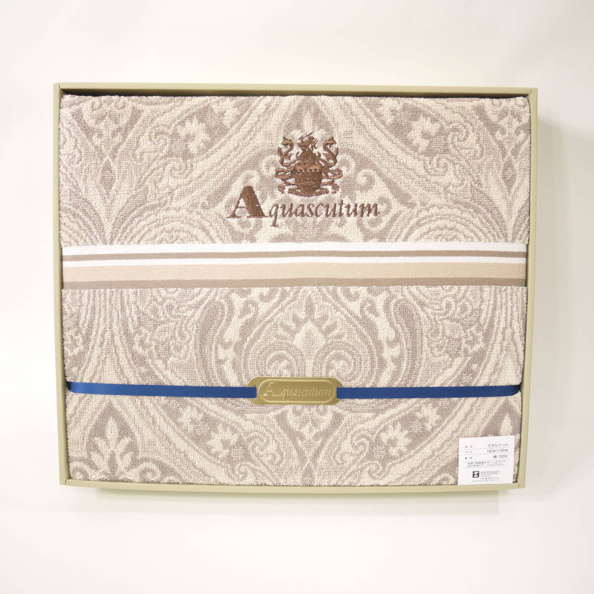 アクアスキュータム Aquascutum タオルケット 日本製 綿100% 未使用 保管品拍卖