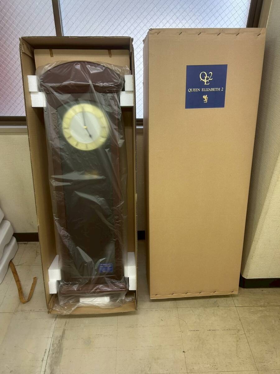 【354】リズム時計 ホールクロック 振り子時計 QUEEN ELIZABETH 2 柱時計 大型時計 動作未確認拍卖