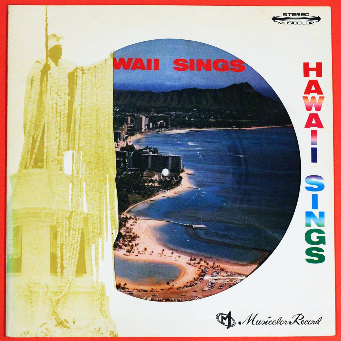 ◆LP◆V.A.「Hawaii Sings」Musicolor ML-3005、ピクチャーディスク/Picture Disc《国内盤》Gatefold/ユニパック、ハワイアン拍卖