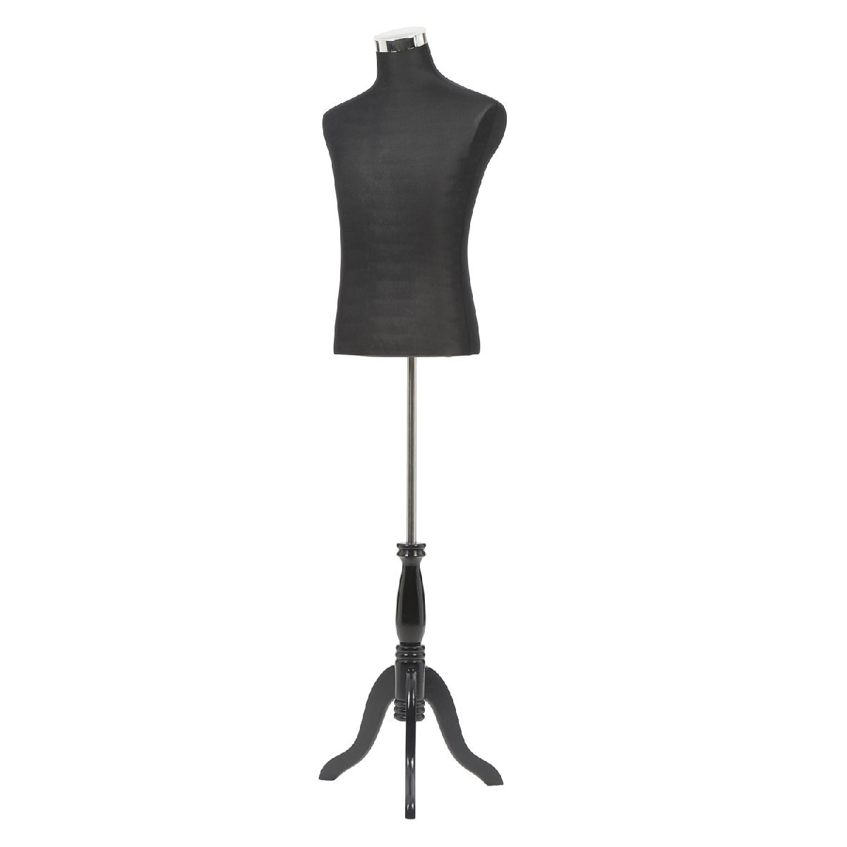 男性 トルソー ブラック 木製 アンティーク調 猫脚 紳士 メンズマネキン△拍卖