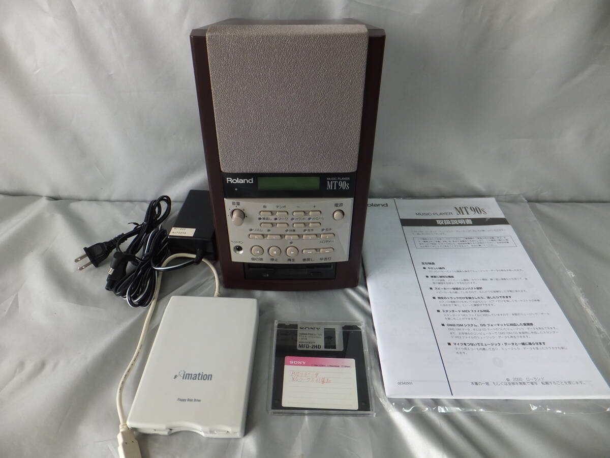 ♪ Rorand MUJIC PLAYER MT90S ※中古動作確認済み美品・取説・USBフロッピードライブ・確認用データーディスク・純正電源拍卖