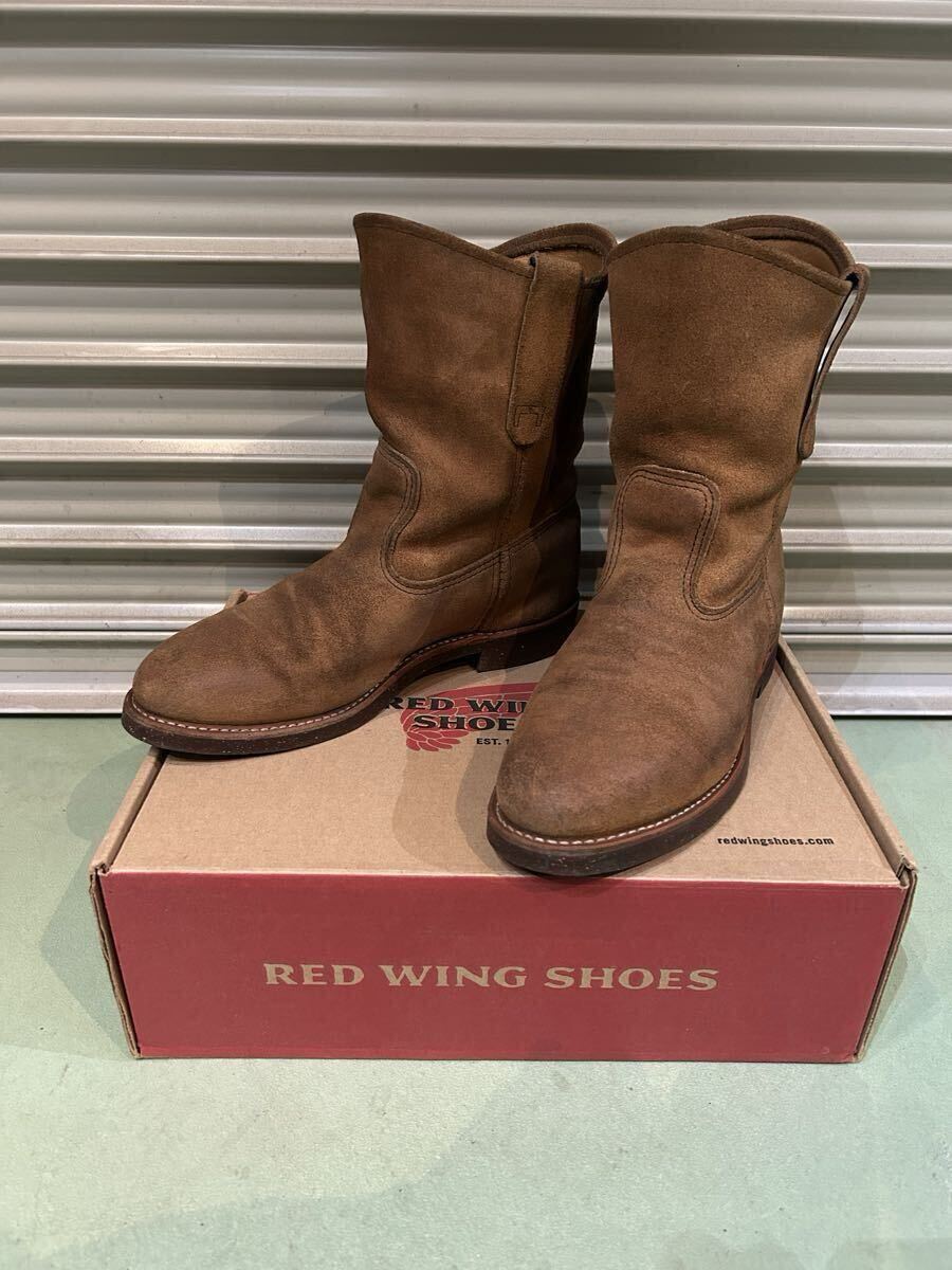 レッドウィング REDWING 8188 ペコス ウエスタン ブーツ Hawthorne Muleskinner スエード 7.5E レア 売り切り拍卖