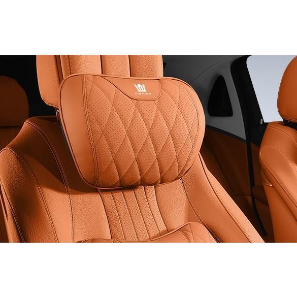 クラウン CROWN 車用ネックパッド 首クッション ヘッドレスト ネックピロー レザー 通気性 頚椎サポート 疲労防止 1個拍卖