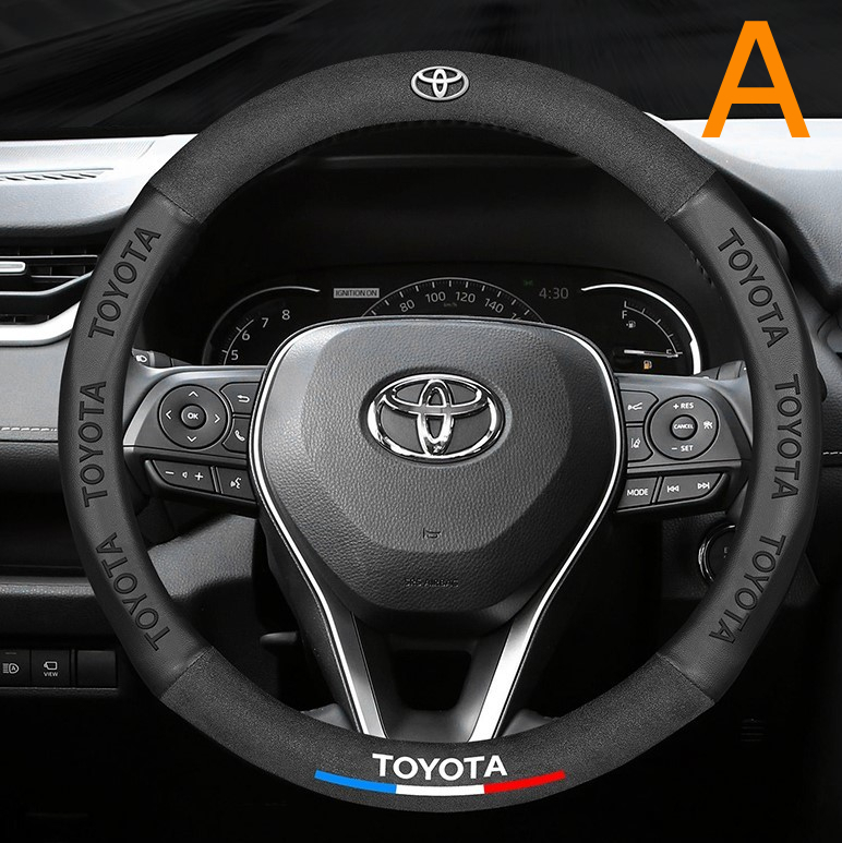 トヨタ ハンドルカバー トヨタ ステアリングホイールカバー 本革 内装品 高級 牛革 専車ロゴ 内装品パーツ 滑りにくい 文字付き Toyota拍卖