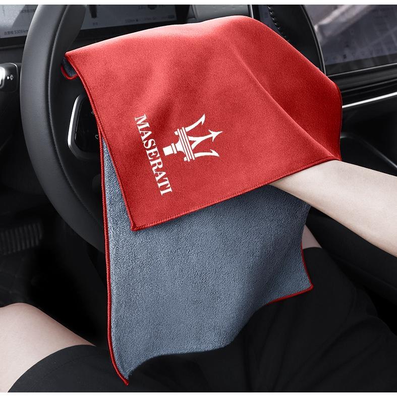 マセラティ Maserati マイクロファイバー 洗車タオル 超吸水 クリーニングクロス ふき取り 柔らかい 厚手 傷防止 速乾タオル 2枚入り拍卖