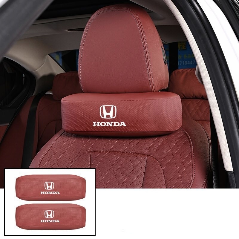 ホンダ 車用ネックパッド 首クッション ヘッドレスト ネックピロー レザー 通気性 頚椎サポート 2個セット 5色選択可拍卖