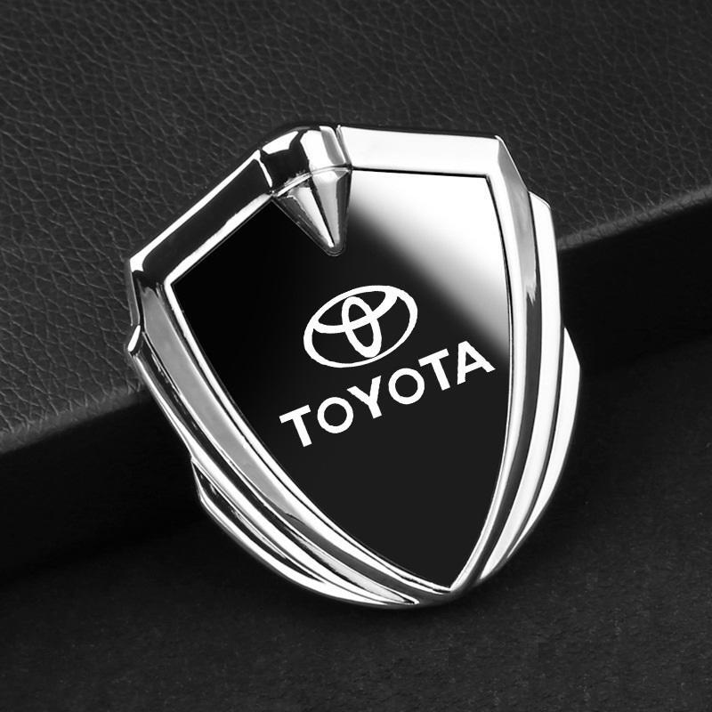 トヨタ ステッカー 車ロゴ エンブレム 鏡面 3D立体 金属製 デカール 防水 両面テープ付き 簡単貼り付け 1枚 6色選択拍卖