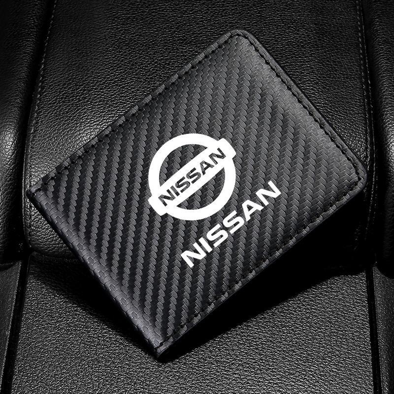 NISSAN 日産 ニッサン カードケース 免許証ケース カードホルダー PUレザー カーボン調 名刺ファイル カード入れ クレジットカードケース拍卖