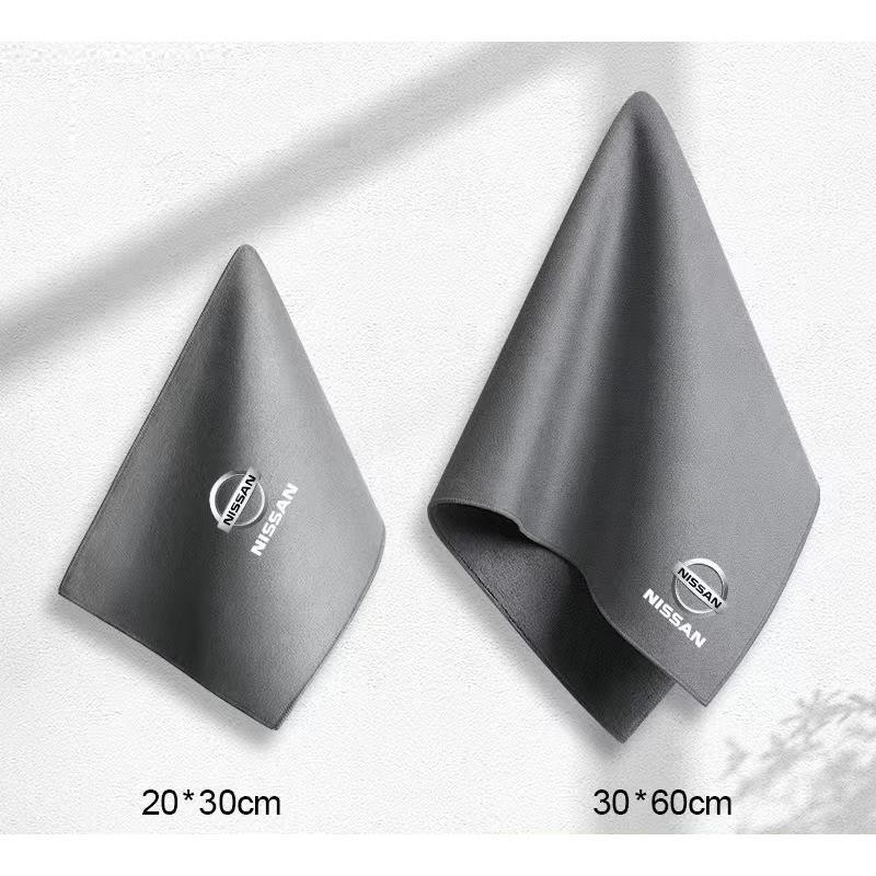 ◆日産 NISSAN◆車用 バスタオル 洗車後 速乾 水分を吸収 スエード洗車タオル 車 吸水性抜群 ロゴ入り20*30CM+30*60CM 2枚入り拍卖