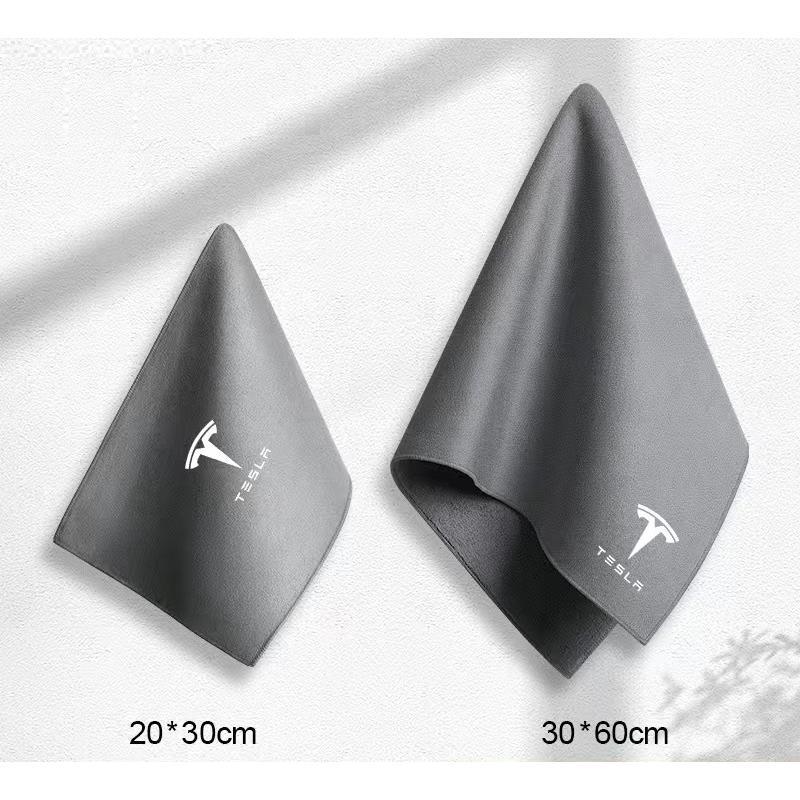 ◆テスラ TESLA◆車用 バスタオル 洗車後 速乾 水分を吸収 スエード洗車タオル 車 吸水性抜群 ロゴ入り20*30CM+30*60CM 2枚入り拍卖