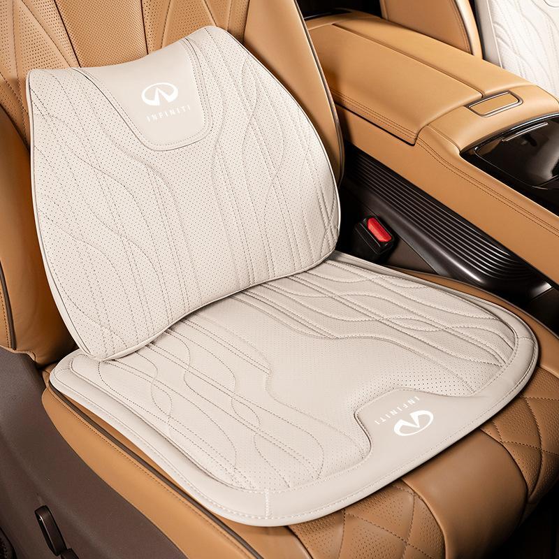 ボルボ 高級 シートクッション 車用 シートカバー ナッパ レザー 腰当て 滑り止め 弾性 座布団1点+腰クッション1点★6色選択★拍卖