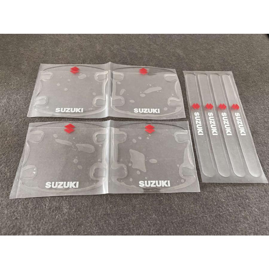 スズキ ドアハンドル ドアハンドルプロテクター ドアノブカバー 透明 シリカゲル材質 8枚セット 車用 プロテクター シール ステッカー拍卖