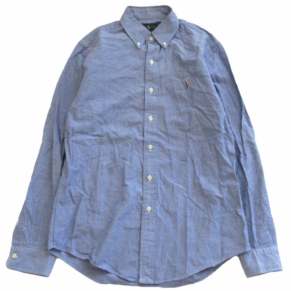 RALPH LAUREN ポロラルフローレン クラシックフィット ポニーロゴ刺? ボタンダウン オックスフォードシャツ 長袖 S メンズ 【中古】拍卖