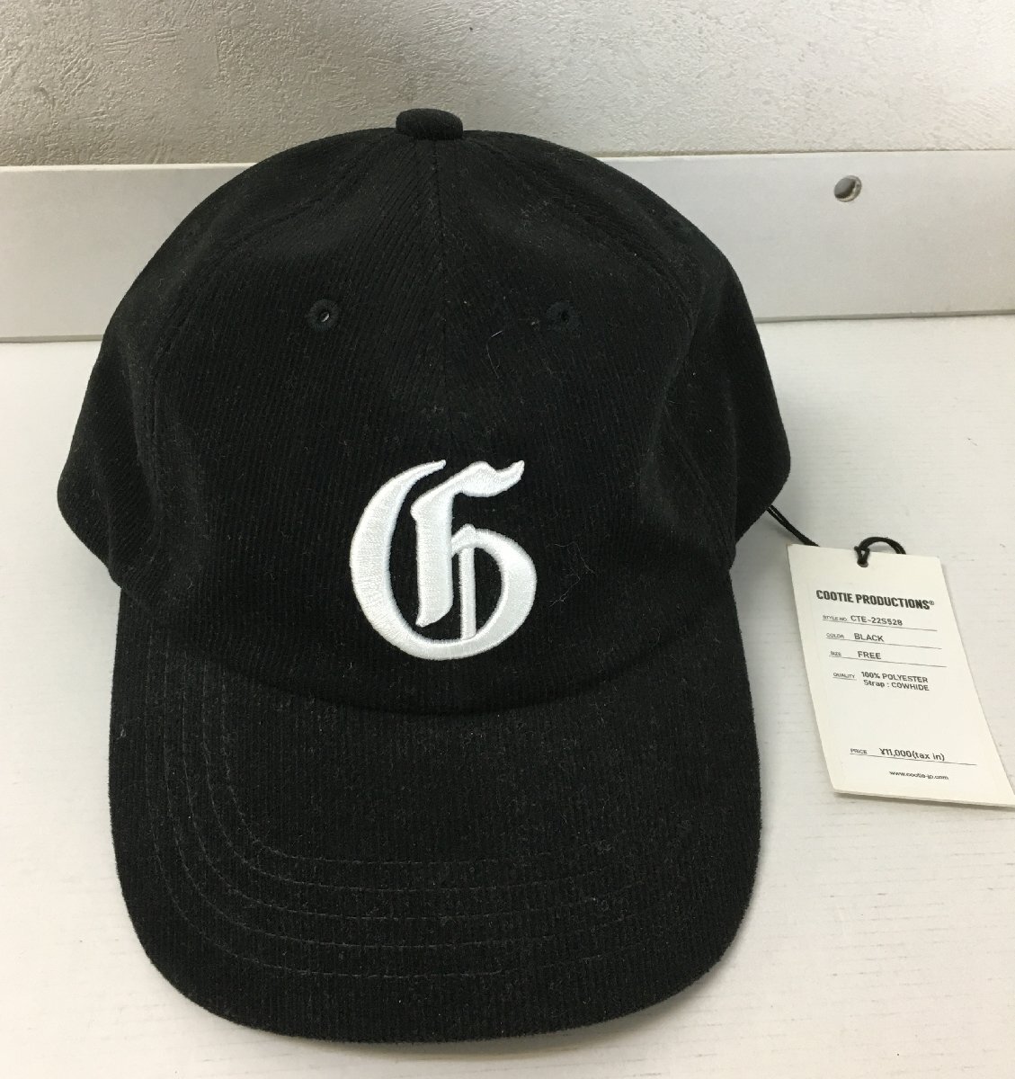 ◆ COOTIE クーティー 新同タグ付き CTE-22S528 Polyester Corduroy 6 Panel Cap コーデュロイ キャップ 調整可能 黒系拍卖