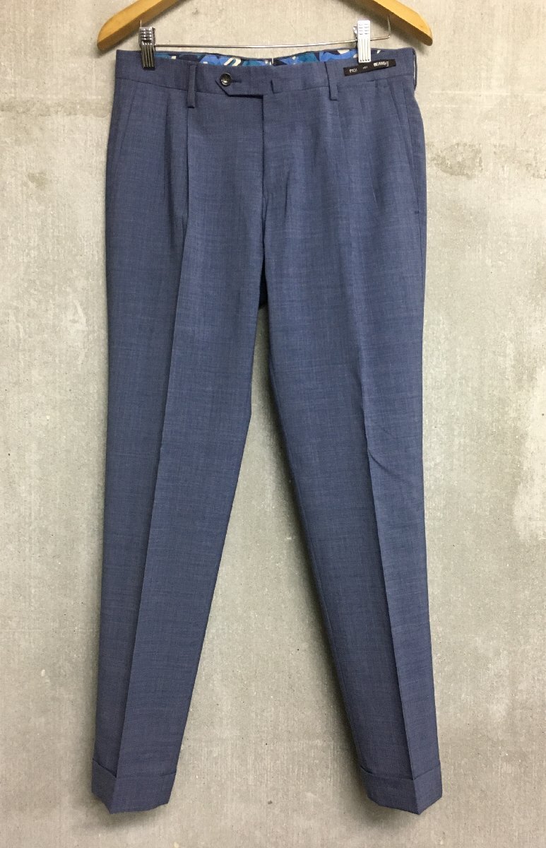 ◆PT01×BEAMS-F SAN BLAS 美品 クリーニング済み ストレッチ ウール混ぜ スラックス パンツ sanblas サイズ46拍卖