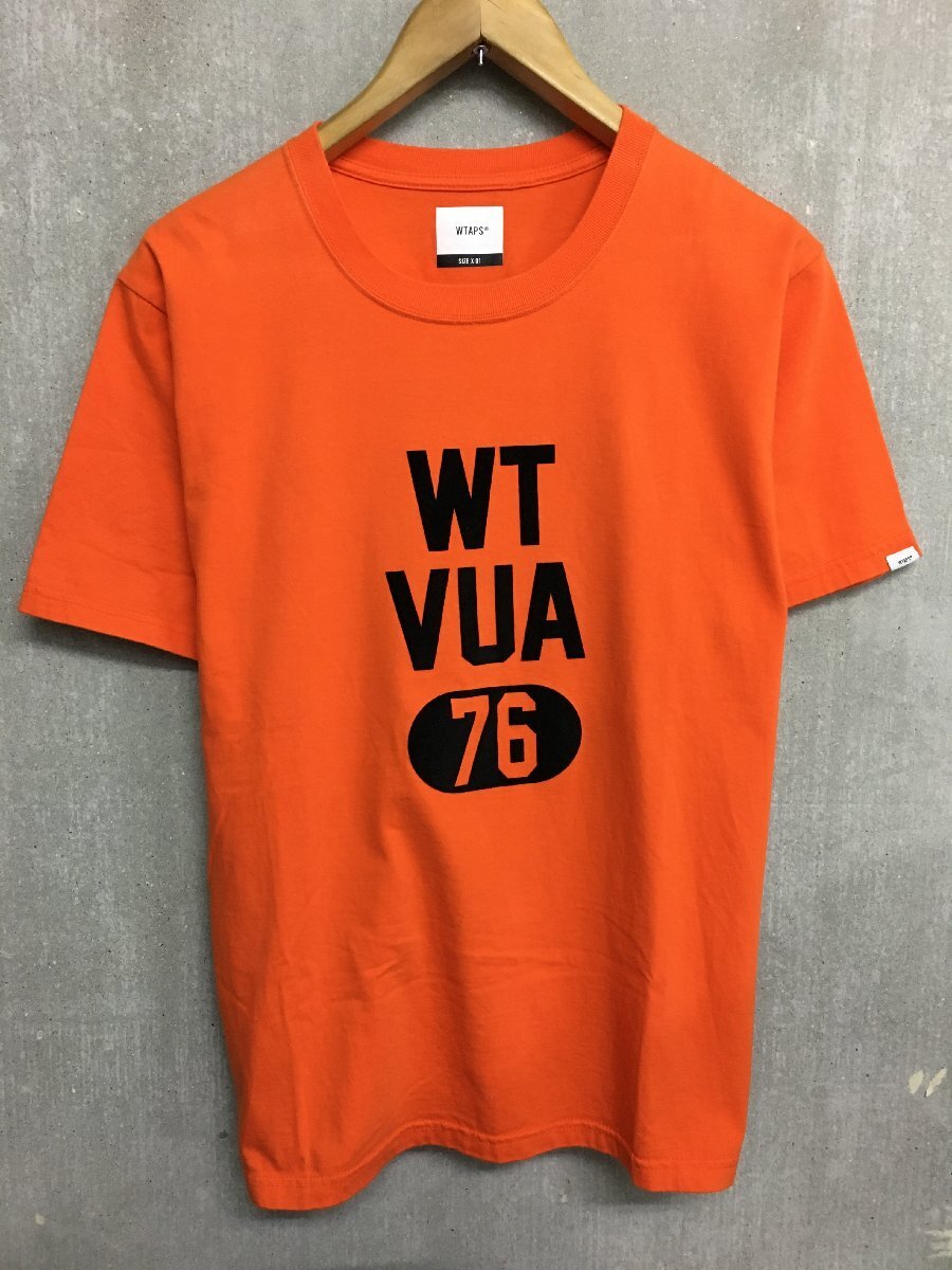 ◆WTAPS ダブルタップス SCREEN spot WTVUA Tシャツ オレンジ フロッキープリント Tシャツ サイズ S 美品 01拍卖