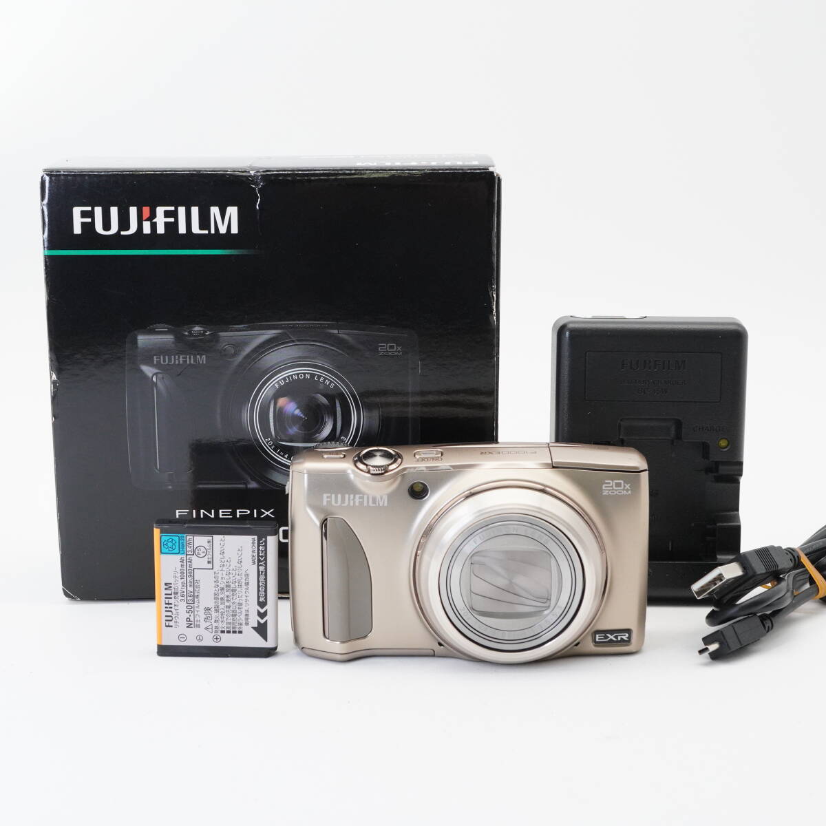 ¥1~ FUJIFILM 富士フィルム FINEPIX F1000 EXR ゴールド 元箱付き コンデジ コンパクトデジタルカメラ #AA7316拍卖