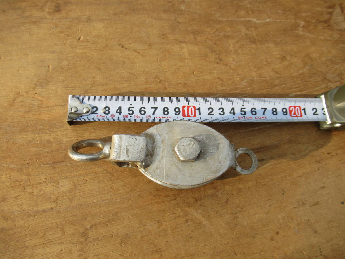 ■動画有 ステンレス 滑車 車径φ45mm SUS304 ロープ巻 揚げ用 ブロック タックル 中古拍卖