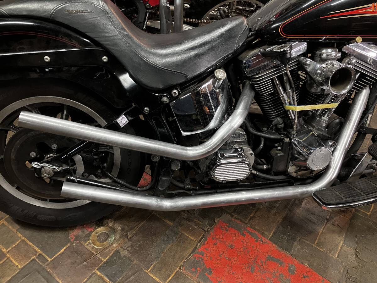 エボ ワンオフ マフラー アップスイープ ドラッグクパイプ 検 パン アーリー ショベル ハーレー V拍卖