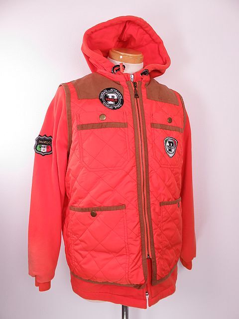 【送料無料】PAGERO パジェロ 2WAY スウェットパーカー&ベスト オレンジ M拍卖