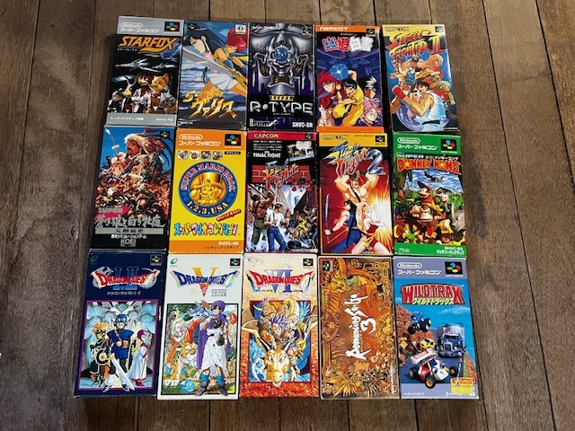 スーパーファミコン ソフト箱説ハガキ完備まとめ STAR FOX ドラクエ ドンキーコングほか 未検品 1円スタート拍卖