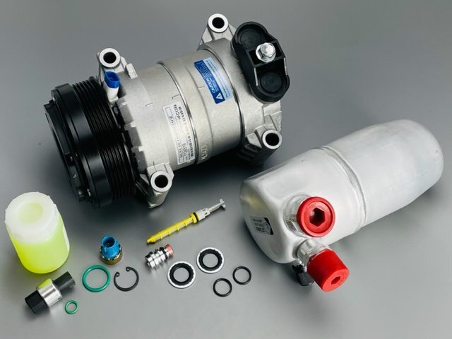 新品♪96~99 シボレー タホ サバーバン ユーコン エアコンコンプレッサー 8点セット SS 保証♪ リアエアコン有り仕様用 優良品拍卖
