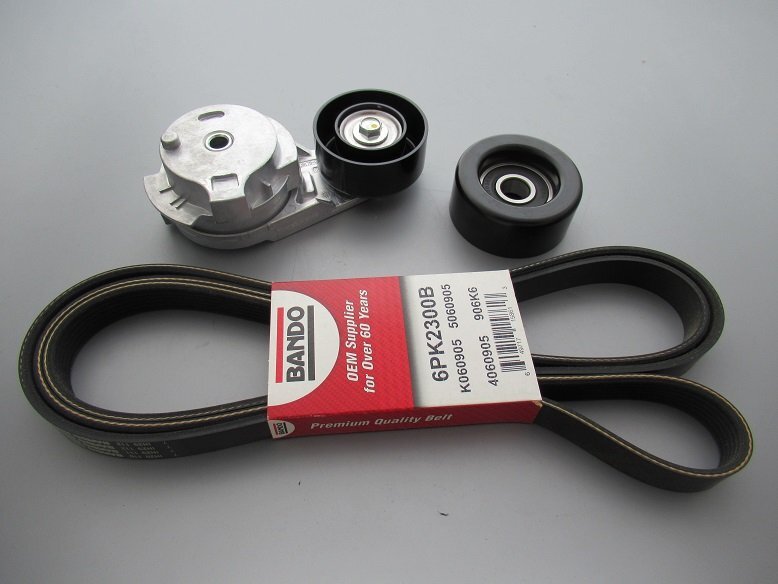 新品♪02~06 トレイルブレイザーEXT ファンベルト テンショナー アイドラプーリー(保証無) セット拍卖