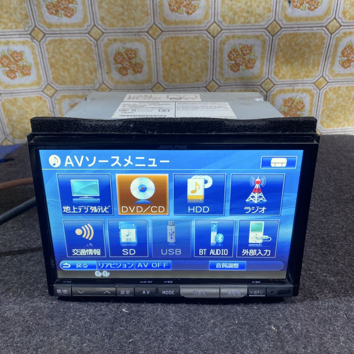 アルパイン ALPINE《VIE-X088V》 HDDナビ カーナビ メモリーナビ アルパイン純正ナビ 動作確認OK 12-11-25拍卖