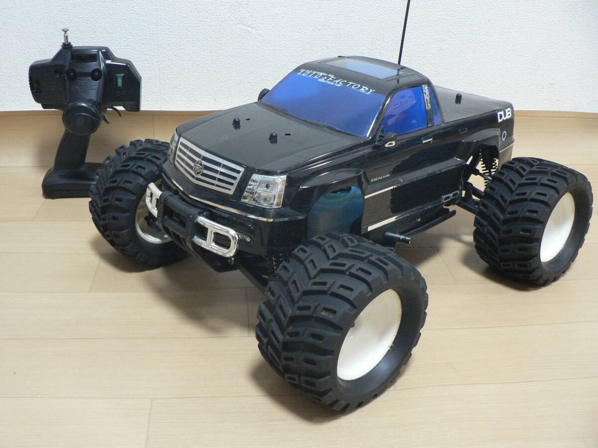 1/8 エンジンカー【メーカー、車種不明】ナイトロスター21エンジ、メカ搭載、プロポ付拍卖