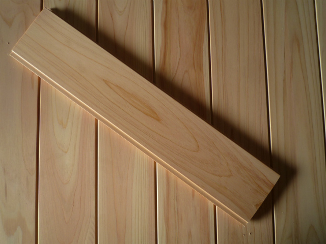 ひのき羽目板端材|フローリング加工 約450×90×9.5/40枚:一畳/無節・上節/天乾材/サンダー仕上げ拍卖