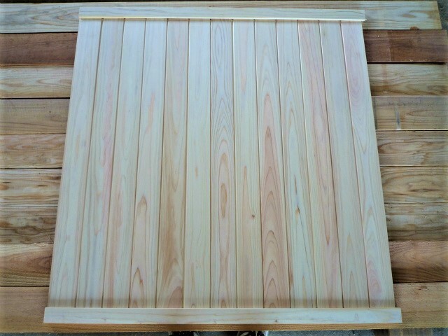 【90㎝分腰壁セット】桧羽目板(無節・上小)本実突き付け 約950×90×9.5/10枚+見切り950㎜2本セット/天乾材/サンダー仕上げ拍卖