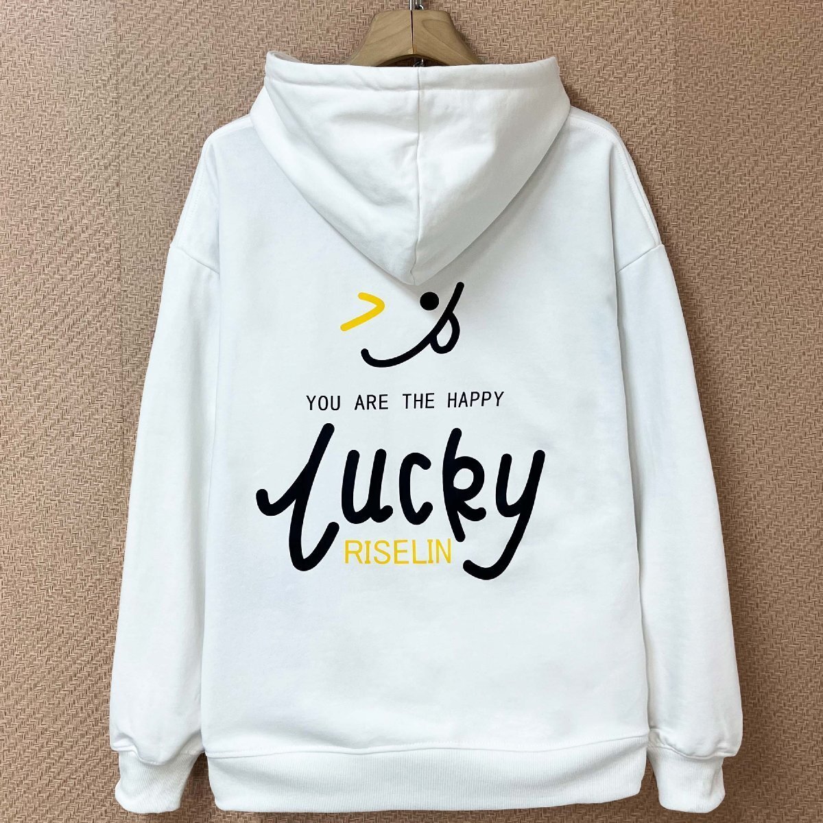 人気ヨーロッパ製※定価4万◆ブルガリア発※RISELIN パーカー 綿100% 快適 ソフト 笑顔 英字 スウェット カットソー 日常 秋冬 M/46拍卖