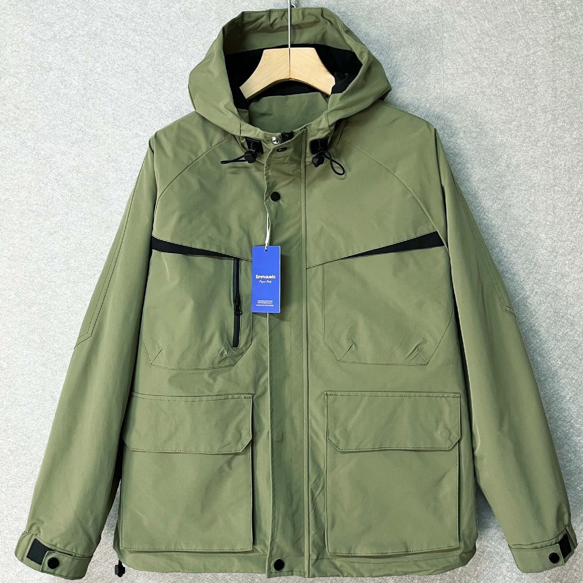 人気・ジャケット 定価6万◆Emmauela・イタリア・ミラノ発◆上質 通気 防風 フード付き シンプル 多機能 アウター ブルゾン 山登り 春秋M拍卖