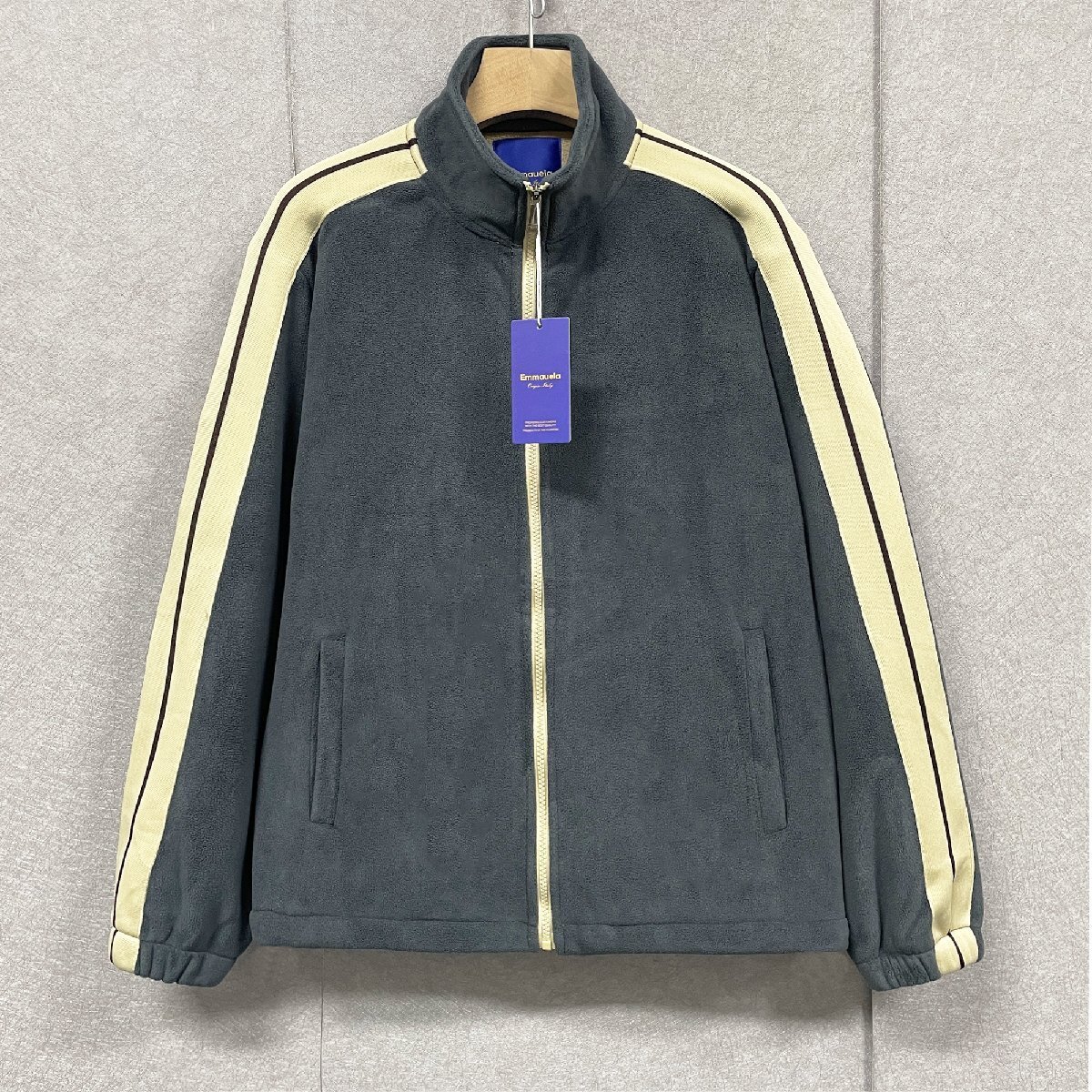 個性・ジャケット 定価7万◆Emmauela・イタリア・ミラノ発◆カシミア100% 洗練 防寒 保温 柔らかい スポーツ アウター メンズ 秋冬 L/48拍卖