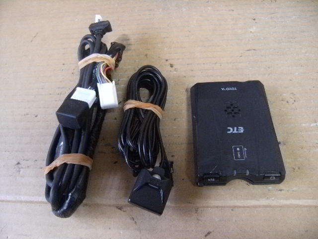 トヨタ 純正 デンソー製 ETC 「08686-00243」 分離型 音声案内付き ナビ連動配線付 ブラック 美品 完動品拍卖