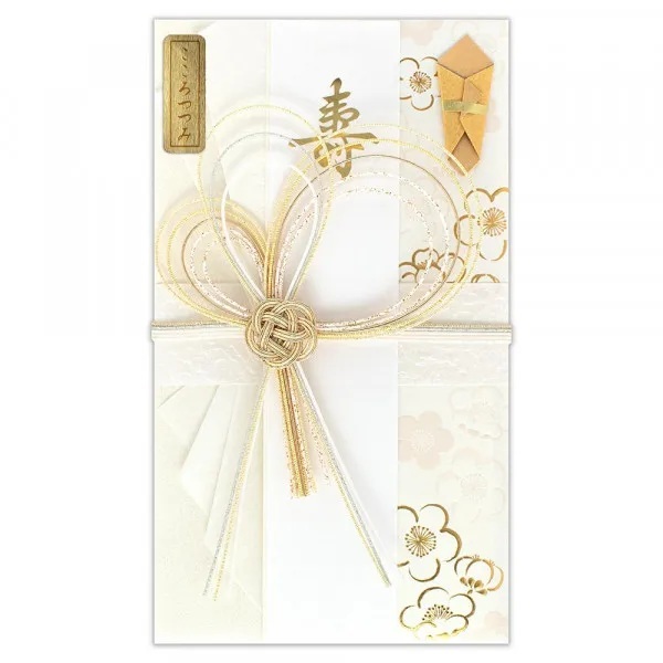 @【即決】★御祝儀袋 寿金封★梅の花 金封 御結婚御祝 結婚祝い こころつつみ 薄明 エヌビー社 寿 婚礼 箔押し 白 ホワイト // 5859564拍卖