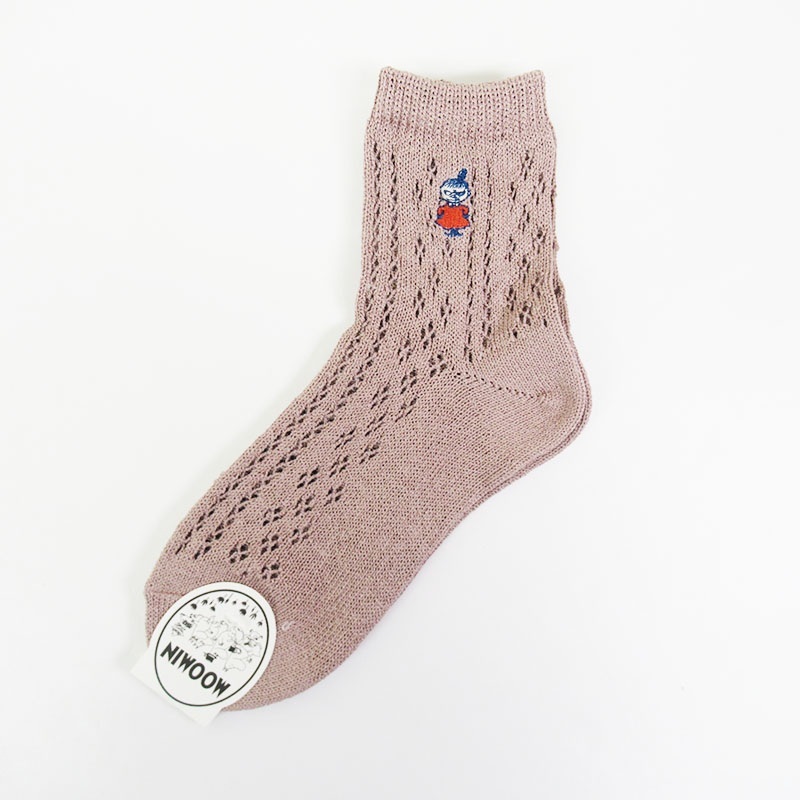 @【即決】★MOOMIN ソックス★靴下 ムーミン リトルミィ 23~24cm ルミー風 刺繍 ピンク くつした キャラクター ウイックス// MNL-65-3130拍卖