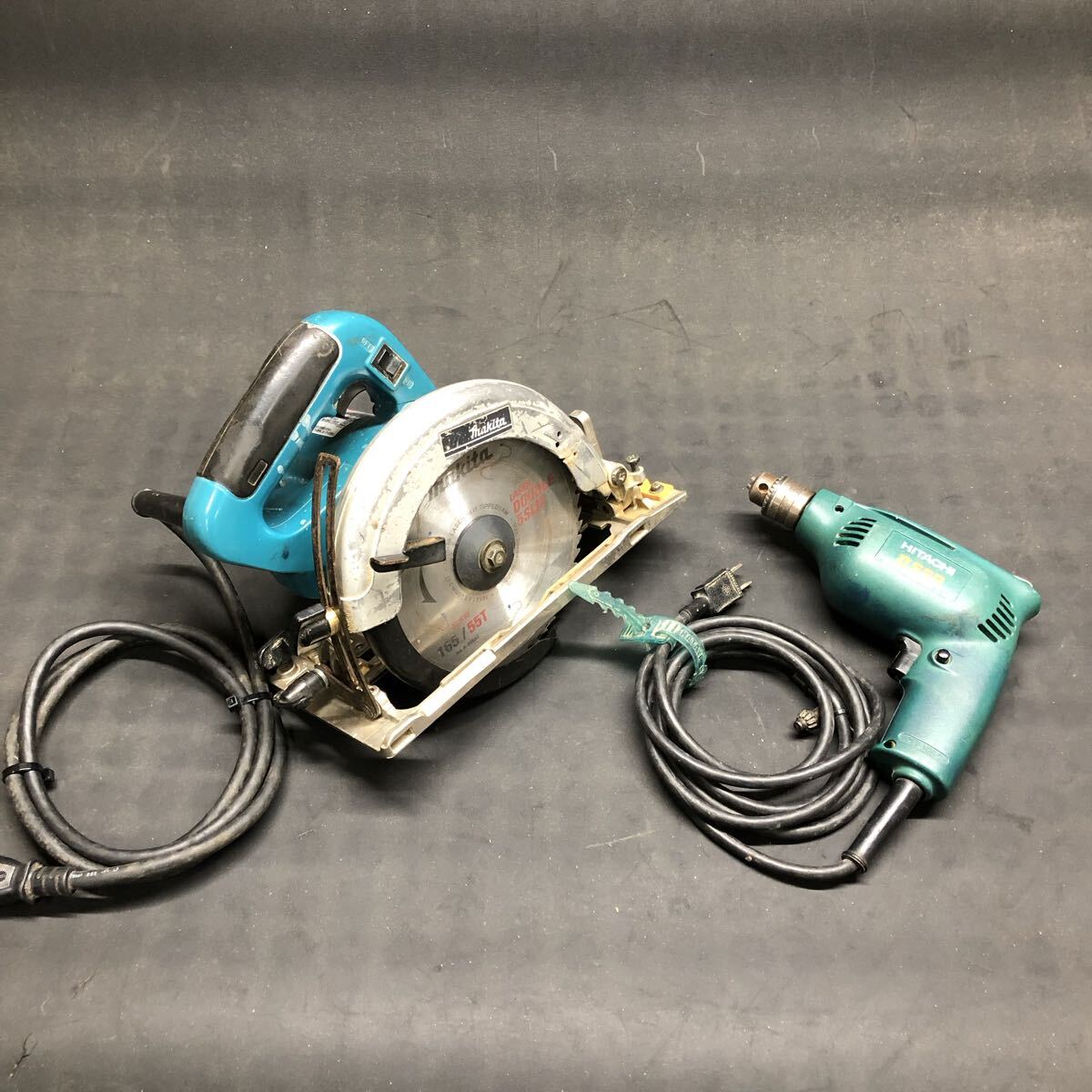 H3621 makita マキタ 165mm造作用精密マルノコ 5615BA コード式 100V / 日立工機 D 6SB 6.5㎜ 電気ドリルセット拍卖