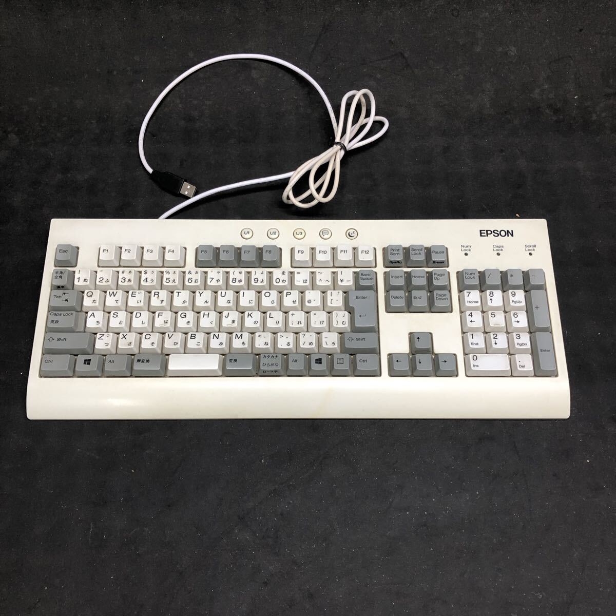 H3673 エプソン EPSON 有線 USBキーボード KUH0519 中古現状品拍卖