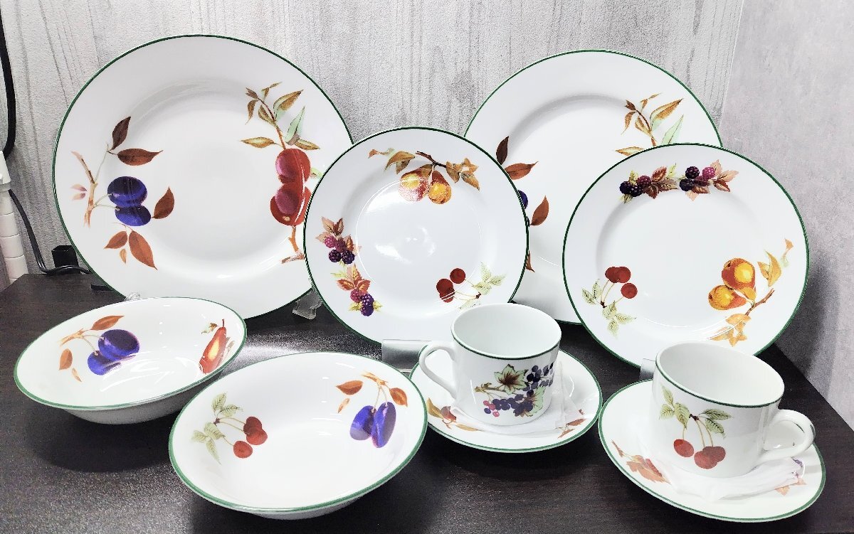 ◎Q021 ROYAL WORCESTER ロイヤルウースター Evesham Vale イブシャムベール 食器10点セット(mf)拍卖