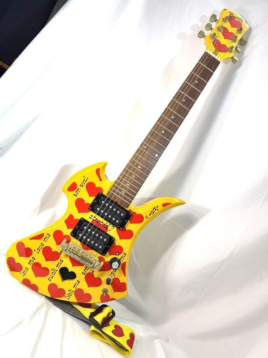 ◆A844 FERNANDES YH-JR HY Yellow Heart Jr. Mini Guitar イエローハート X JAPAN hideモデル BURNY拍卖