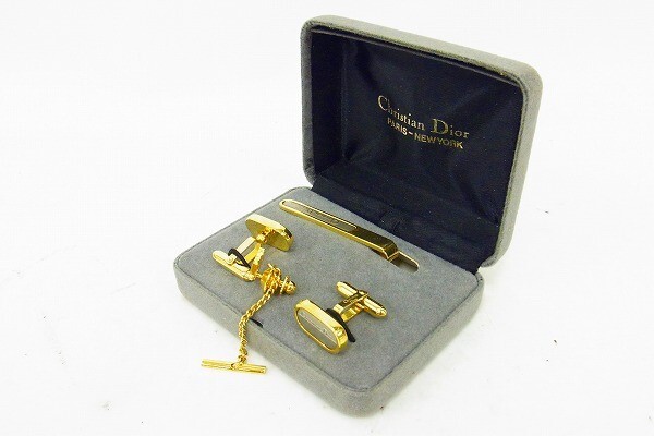 C247-Y38-992◎ Christian Dior ディオール タイピン カフス アクセサリー セット 現状品①◎拍卖